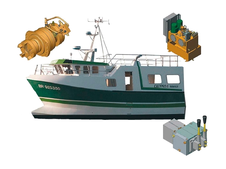 Schéma bateau de pêche composant