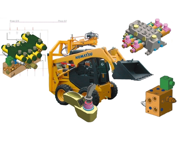 Schéma robot skid composant