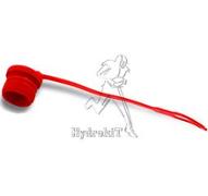 Bouchon femelle pour coupleur male 1/4 VD en plastique rouge