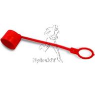 Bouchon male pour coupleur femelle 1/4 VD en plastique rouge