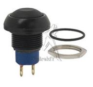 BOUTON POUSSOIR 200mA NOIR D:13,6