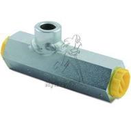 Simple check valve with in-line con