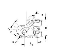 Clevis diameter 37.3x50 mm centre d