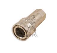 Female coupler with valve 1/4 iso B