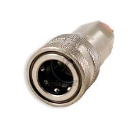 Female coupler with valve 1/4 iso B