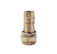 Female coupler with valve 1/8 iso B