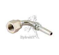 Nipple Ø6mm écrou tournant femelle 1/2  JIC 37°- coude 90°