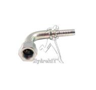 Nipple Ø8mm écrou tournant femelle9/16 JIC 37°- coude 90°
