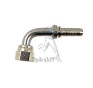 Nipple Ø10mm écrou tournant femelle 9/16 JIC 37°- coude 90°