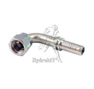 Nipple Ø13mm écrou tournant femelle 3/4 JIC 37°- coude 90°