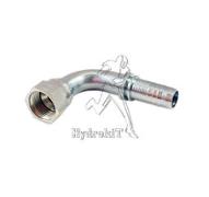 Nipple Ø19mm écrou tournant femelle1" 1/16 JIC 37°- coude 90°
