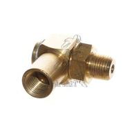 Coude tournant 90° - Male 1/8 BSP conique / Femelle M10x100 conique - Laiton
