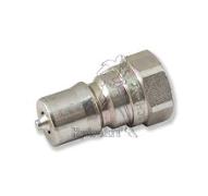 Male coupler with valve 1/4 iso B m