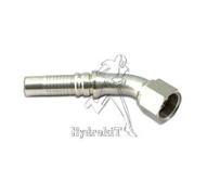 Nipple Ø25mm femelle interlock 1" 5/16 JIC 37° coude 45°