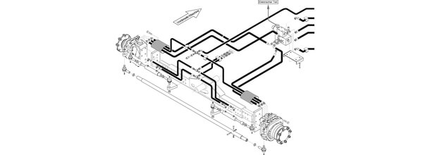 Schéma essieux hydrauliques