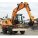 Anti-rollover system on wheeled excavators