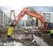 Jackhammer on shovel with auxiliary line